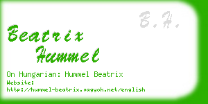 beatrix hummel business card
